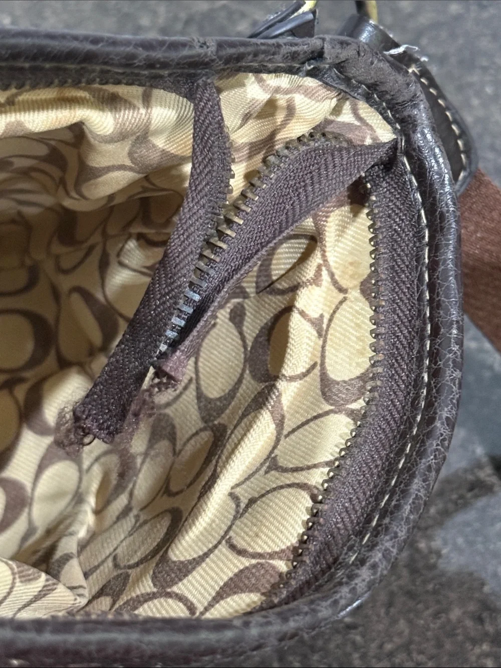 Vintage Coach Brown Madison Crossbody Bag